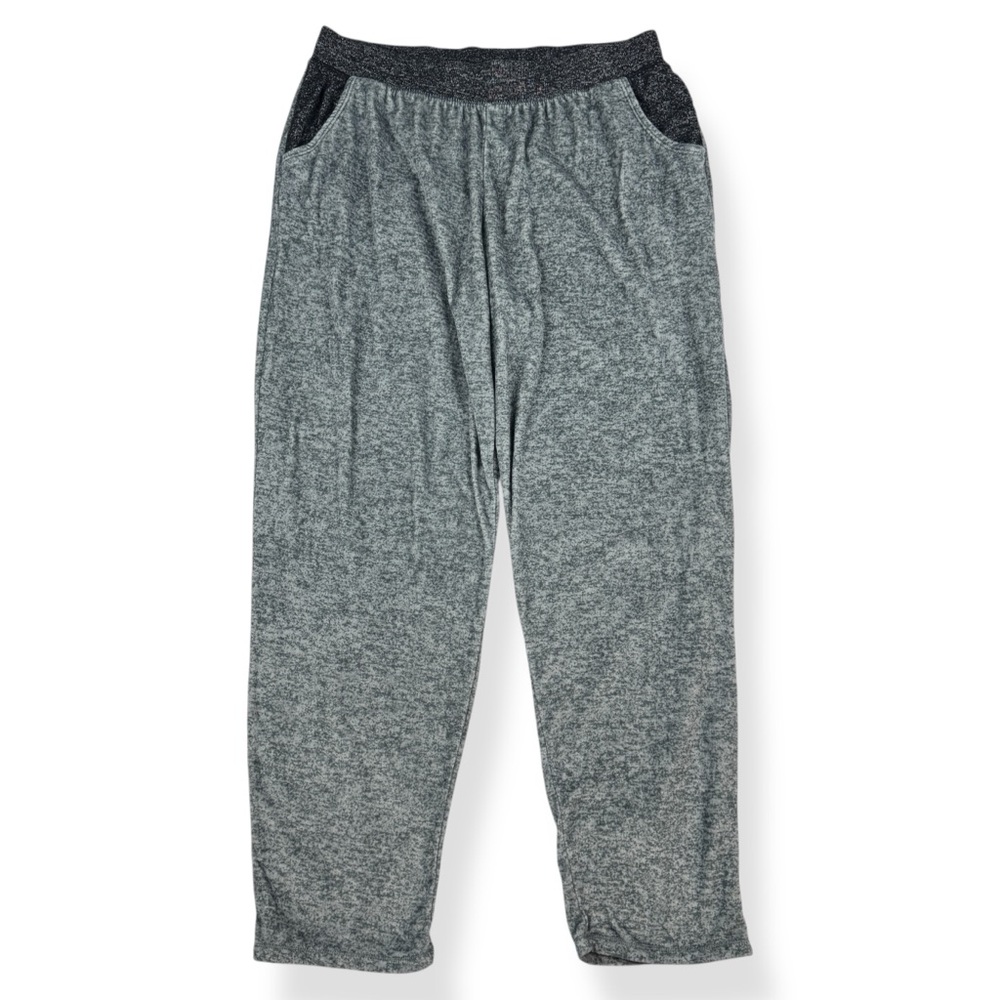 Climate Right Cuddl Duds Joggers Womens M Medium Black‎ Gray Soft Knit